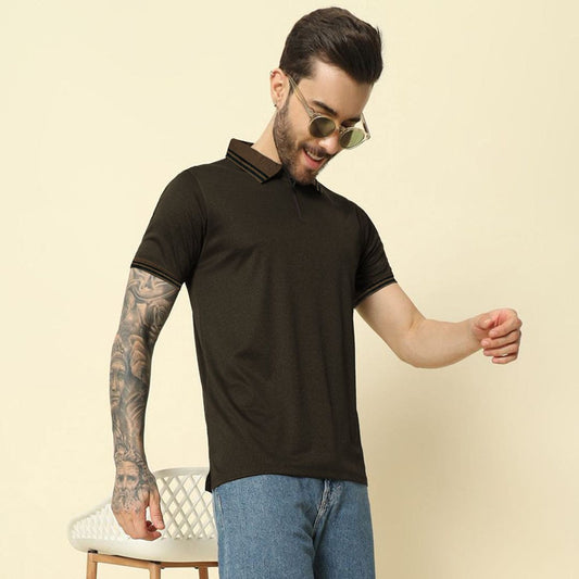 Jupiter Zip Neck Premium Workout Dry Fit Polo For Men (Minor Fault)