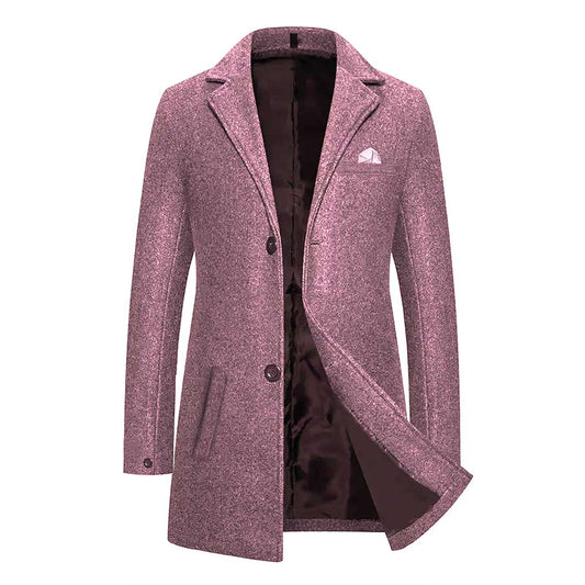 Jupiter Men Woolen Imported Business Long Coat