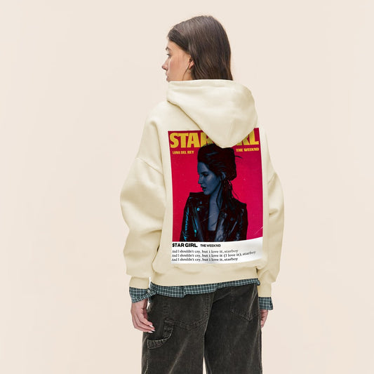 Jupiter Hotep Oversized Weekknd Stargirl Printed Hoodie
