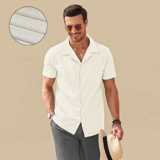 Jupiter Knitwear Classic  Soft Lapel Collar Button Shirt For Men