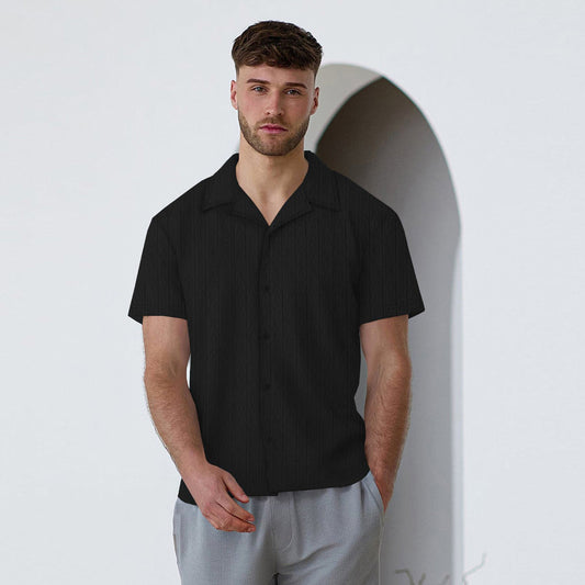 Jupiter Knitwear Classic Soft Lapel Collar Button Shirt For Men