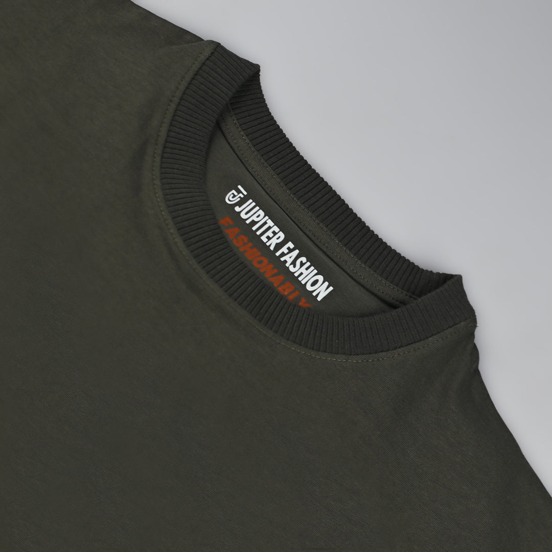 Jupiter Men's Oversized Off Shoulder Heavy Gsm  Basic Tee Shirt