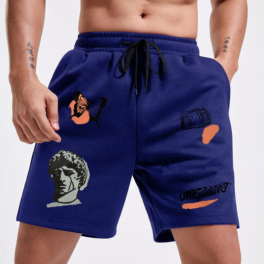 Jupiter men Figure graphic Terry shorts