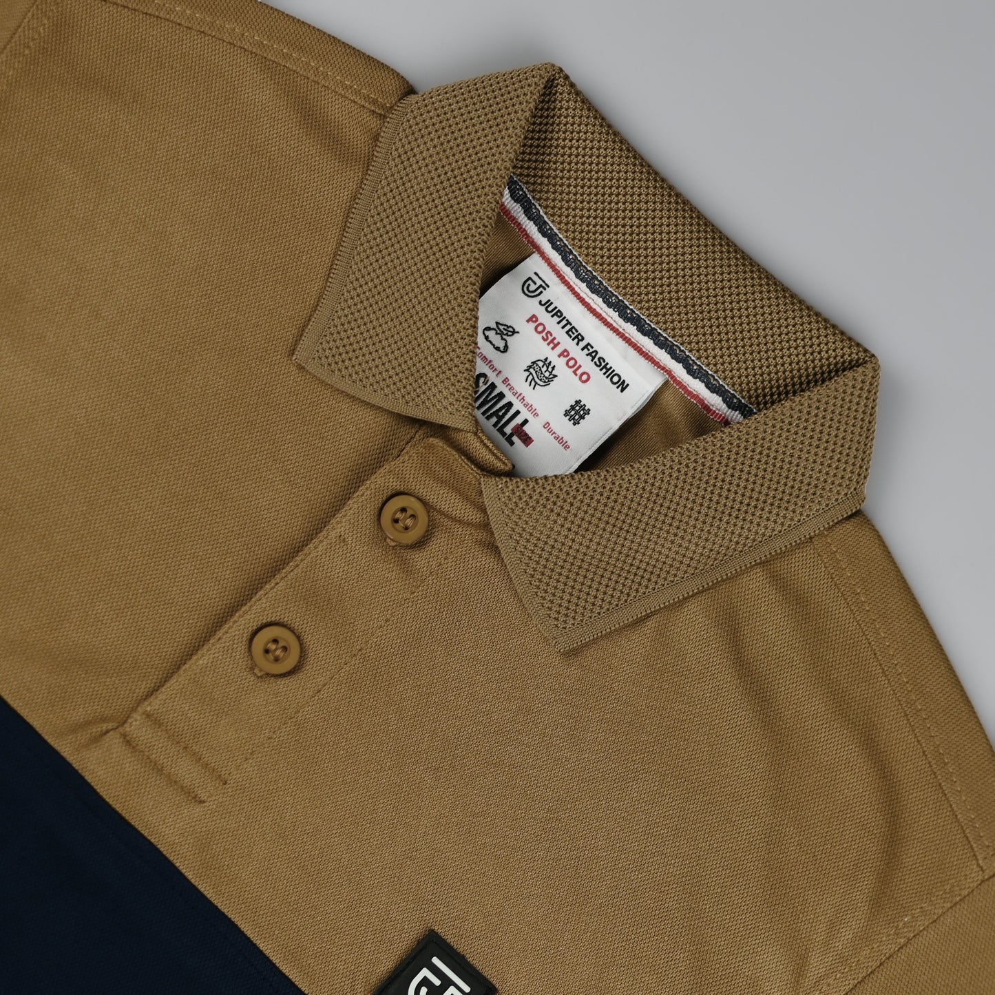 Jupiter Texture Collar Superlative High Density Logo Cotton Polo For Men