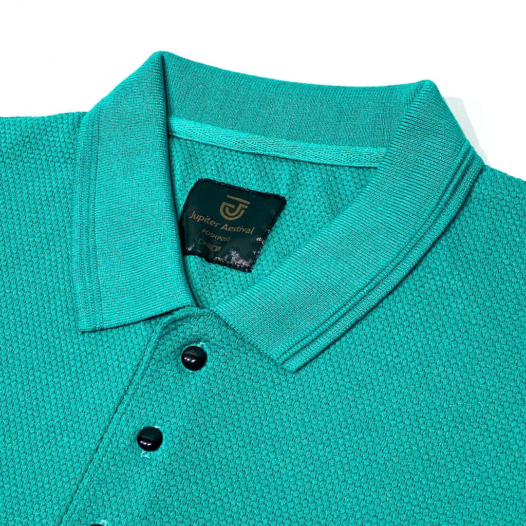Jupiter Pop Corn Textured Trendy Polo For Men